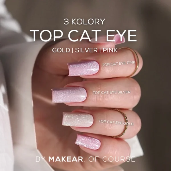 MAKEAR Top No Wipe Cat Eye Pink 8ml - Image 3