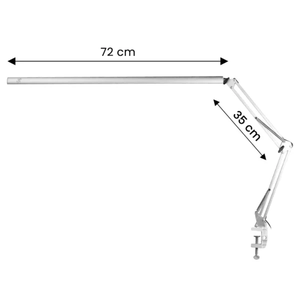 LED namizna svetilka All4light Line 2 za trepalnice - srebrna - Image 4