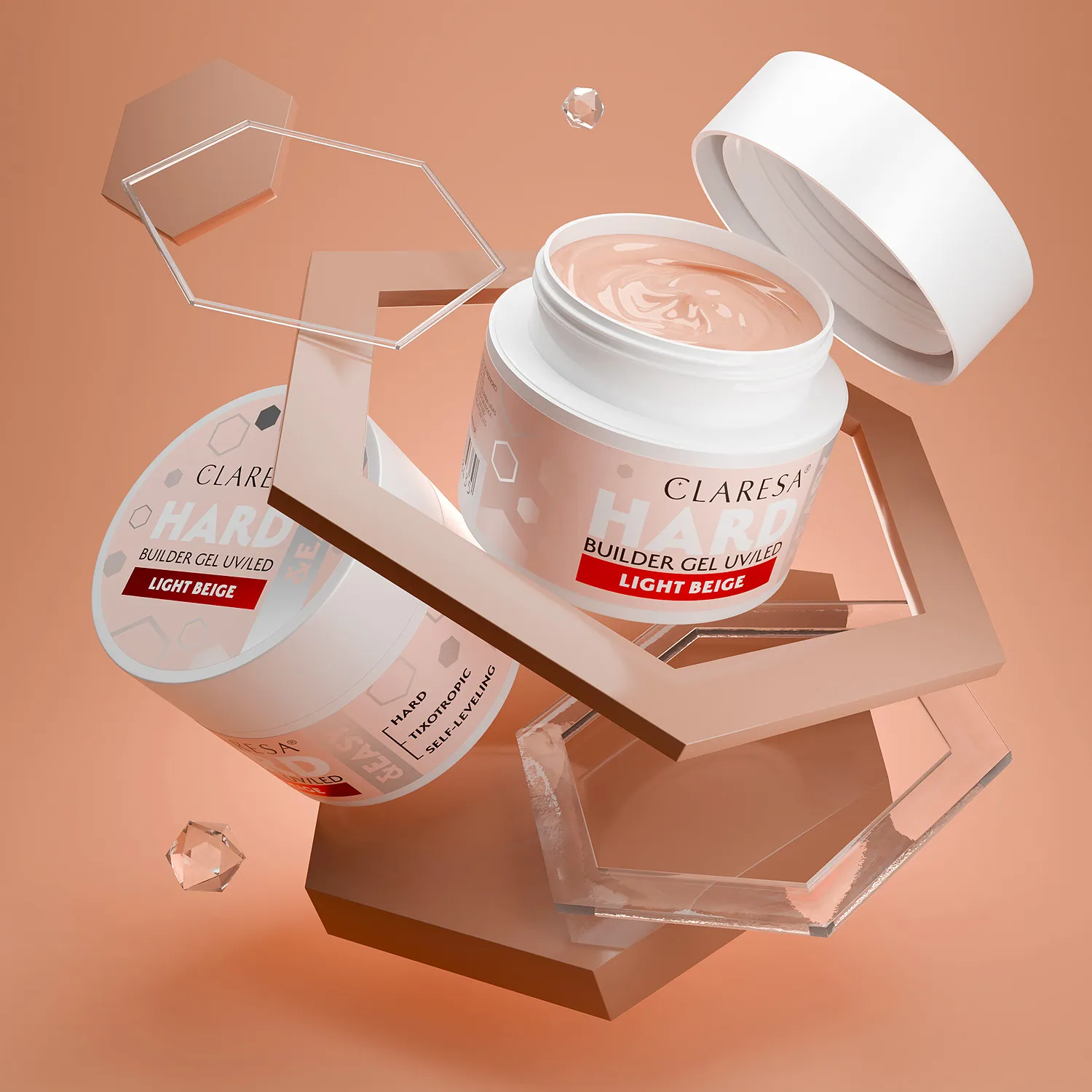 Claresa HARD&EASY GRADILNI GEL LIGHT BEIGE - Image 2