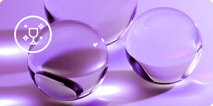 Steklen učinek - svetleča, polprosojna globina