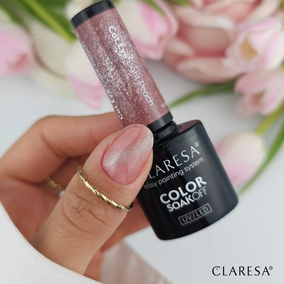 Claresa Nude Glow Cat Eye Light Peach - slika 3