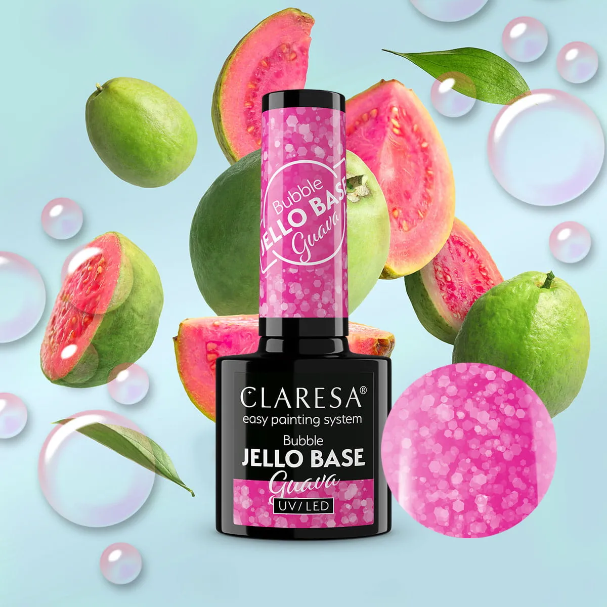 Claresa Rainbow JELLO BASE Bubble Guava 5g - slika 2