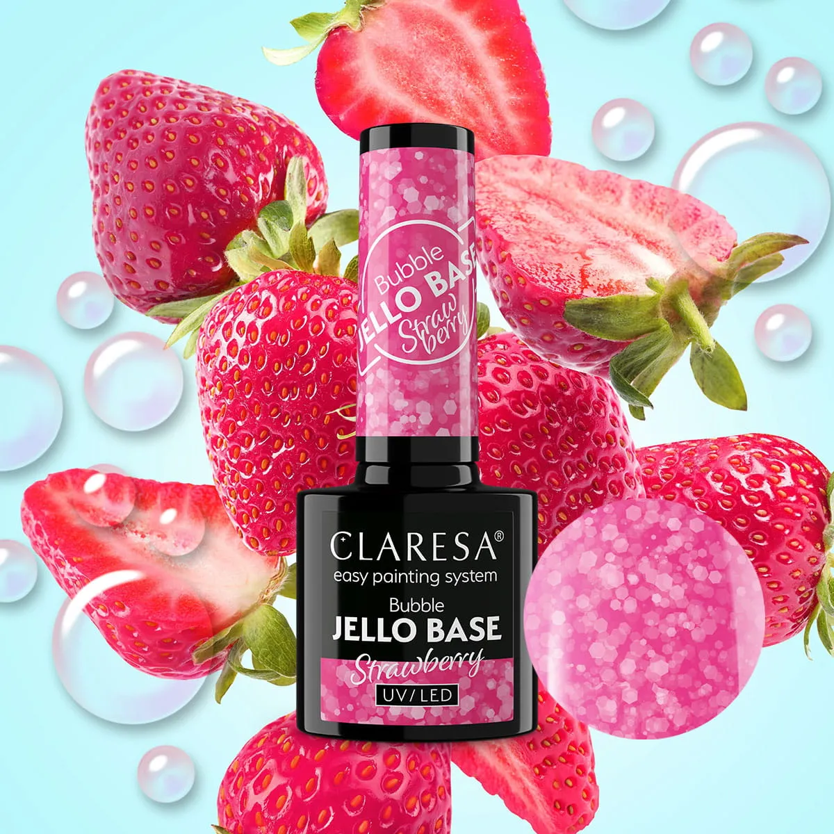 Claresa Rainbow JELLO BASE Bubble Strawberry 5g - slika 2