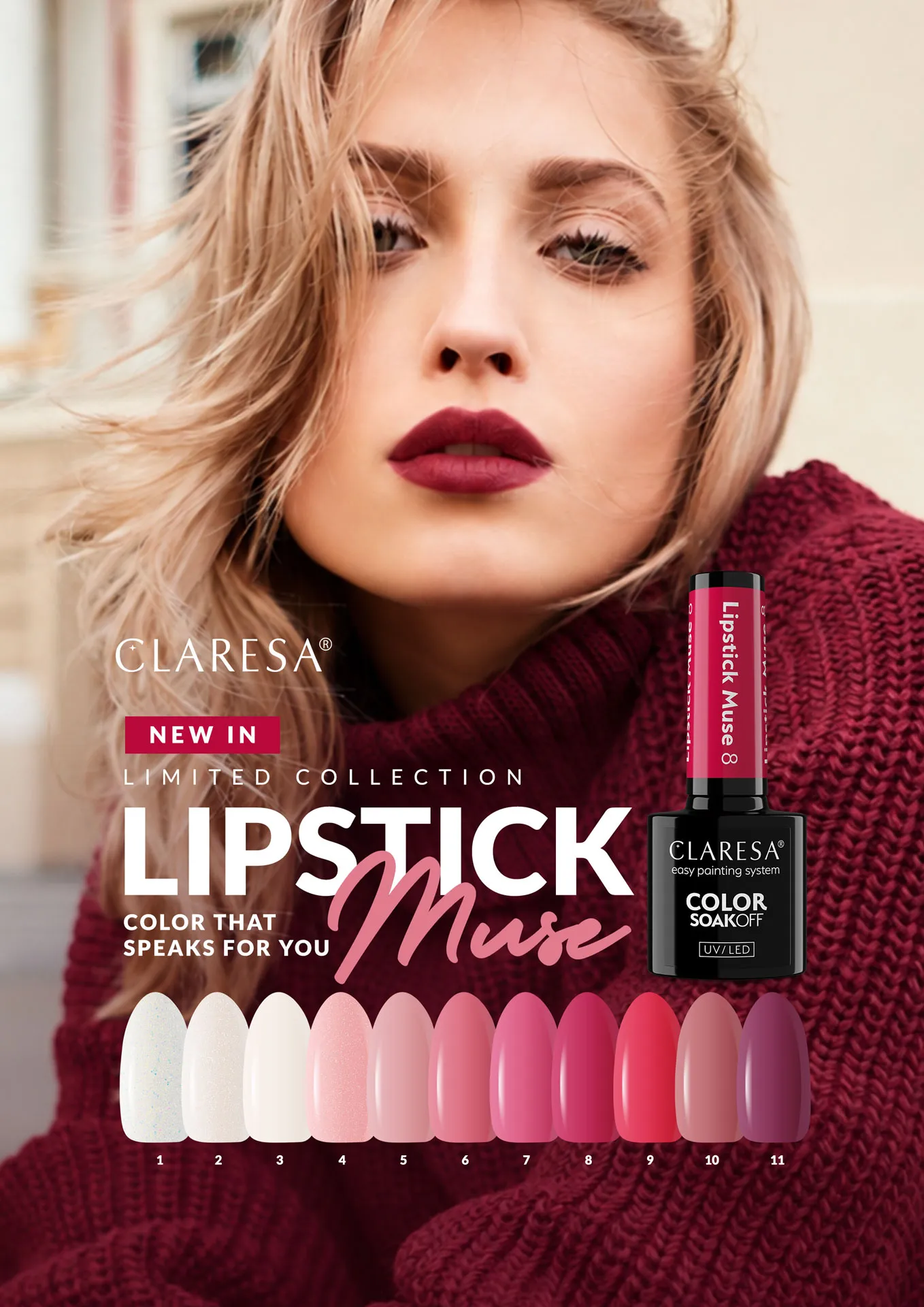 Claresa Lipstick Muse 2 - 5g - slika 6